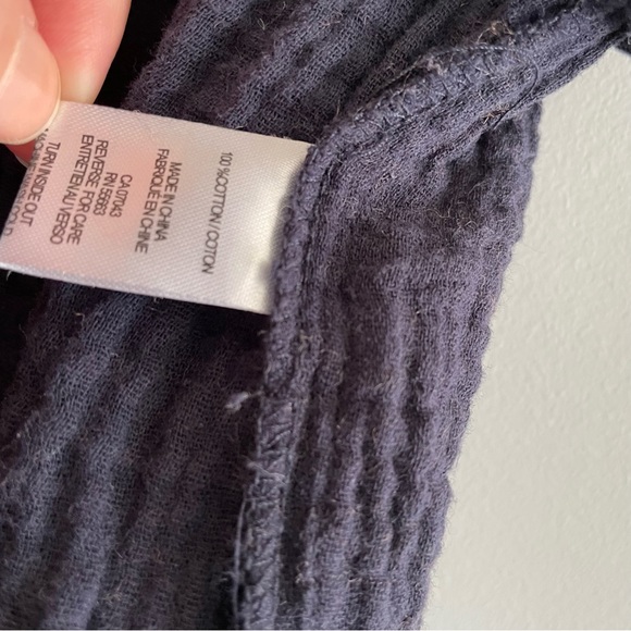 EUC C&C California High-rise Bohemian Fringe Cotton Gauze Navy Shorts - Picture 4 of 5